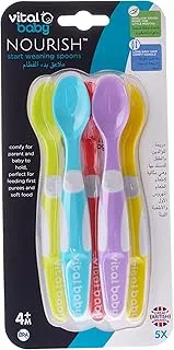 Vital Baby Nourish Start Weaning Spoons, 5 Pieces