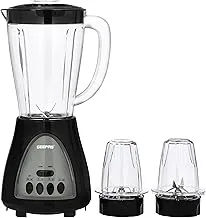 Geepas 3-in-1 Blender 1.5 L 400 W GSB44034 Black/Clear