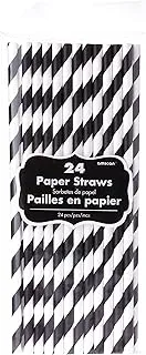 Black Paper Straws 24pcs