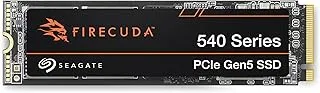 Seagate FireCuda 540 SSD ، 1 تيرابايت ، محرك أقراص الحالة الصلبة الداخلي - M.2 2280 PCIe Gen5 ، سرعات تصل إلى 10000 ميجابايت / ثانية و 2000 تيرابايت تيرابايت ، 3 سنوات خدمات الإنقاذ (ZP1000GM3A004)