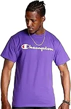 Champion Men's Classic T-Shirt, Graphic Script, Granite