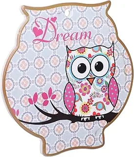 Owl Shape Ceramic Round Coaster - Multi Color