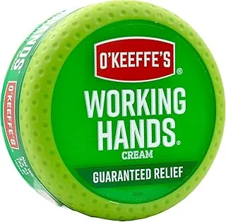 O'Keeffe's Working Hands Hand Cream, Extremely Dry Cracked Hands, Relieves and Repairs, Boosts Moisture Levels, 76g/2.7oz Jar, (Pack of 1)
