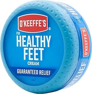 O'Keeffe's Healthy Feet Foot Cream Relieves and Repairs Extremely Dry Cracked Feet Instantly Boosts Moisture Levels, 76g/2.7oz Jar, (Pack of 1)