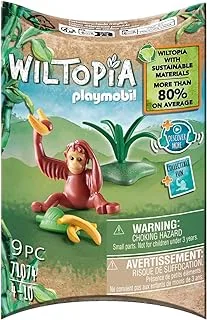Playmobil 71074 Wiltopia Baby Orangutan ، لعبة حيوانات ، للأطفال من سن 4 إلى 10 سنوات ، لعبة حيوانات مستدامة ، لعبة أورانجوتان ، لعبة قابلة للتحصيل للأطفال ، مصنوعة من 80٪ مادة معاد تدويرها