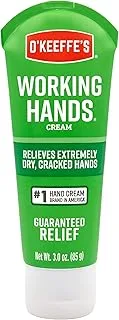 O'Keeffe's Working Hands Hand Cream for Extremely Dry, Cracked Hands, Heals, Relieves and Repairs, Boosts Moisture Levels, 85g/3oz, (Pack of 1)