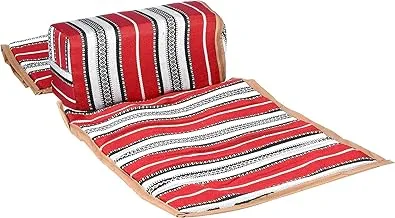 Biki Traditional Arabian Camping & Picnic Mats with Armrest For Two People | Multicolor | Size- (145 X 45 X 25)