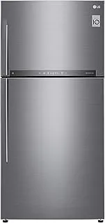 LG Stainless Steel Silver Fridge - GR-H822HLHU, 27 Cubic Feet - 520L