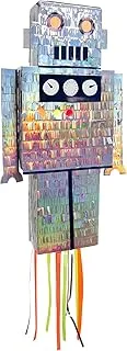 Meri Meri, Futuristic Themed Robot, Party Pinata Silver 186865
