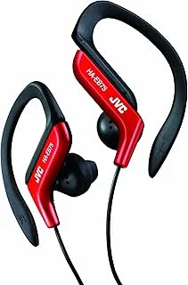 JVC HAEB75R Sports Clip Headphone, Red, Small