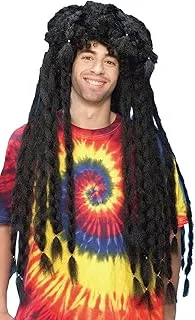 Forum Men's Ridiculous Rasta Dreadlocks Wig, Black