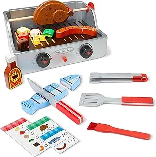 Melissa & Doug Rotisserie And Grill Wooden Barbecue Play Food Set - 24 Pcs
