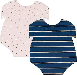 Pink And Navy Gender Reveal Napkins