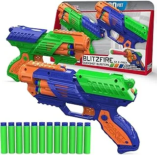 DART ZONE BLITZFIRE QUICKSHOT BLASTERS X2 2-PACK