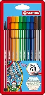 Stabilo Premium Fibre Tip Pen 10 Colors 6810/PL