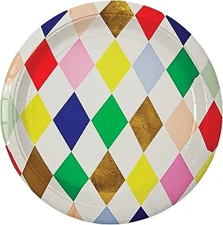 Meri Meri Toot Sweet Harlequin Plate 8 Pieces, Large