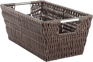 Whitmor Rattique Small Shelf Tote, Java