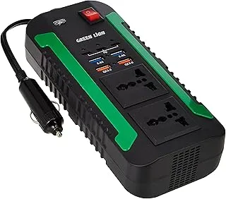 Green Lion Spark 300 Power Inverter 300W(2 AC+2 USB-A 3.4A+3 PD 20W+2 QC 3.0)- Black