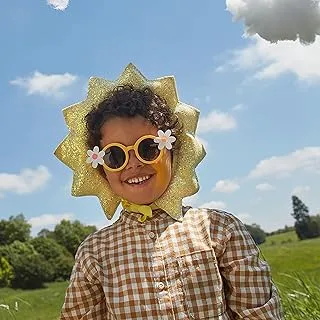Meri Meri Yellow Glitter Sun Headdress, One Size