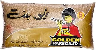 Abubint Chopstick Golden Parboiled Rice, 5Kg - Pack of 1, white