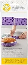 Wilton Bake-Even Cake Strips For Evenly Baked Cakes, 2-Piece Set, Purple, Fabric