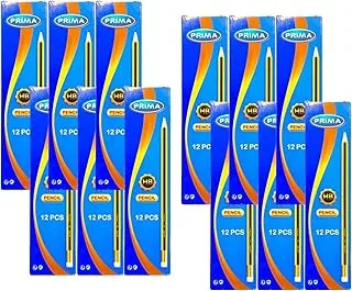 12 Packs Of Prima Pencils HB / 144 Pencils