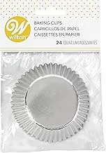 Wilton 415-207 BAKECUPS Silver FOIL 24CT