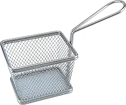 Home Stainless Steel Fry Basket, Silver, Bd-Bask-2S