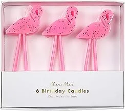 Meri Meri Flamingo Birthday Cake Candles 6 Pieces, 33 mm Height
