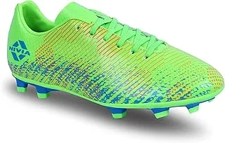 Nivia Encounter Football Stud mens Nivia Men's Encounter 9.0 F.B Stud Football Shoes - Orange/R.Blue, UK-10
