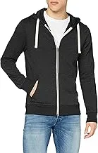 JACK & JONES Men's zip hoodie fleece jacket