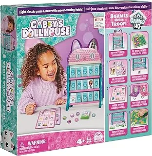 غابي بيت الدمى، ألعاب المقر الرئيسي لعبة الداما تيك تاك تو الذاكرة مطابقة Go Fish Bingo Cards Board Games لعبة هدية لوازم حفلات Netflix، فكرة هدية سهلة لعيد الميلاد للأطفال من سن 4 سنوات فما فوق