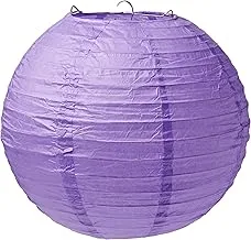 New Purple Round Paper Lanterns 9.50in 3pcs