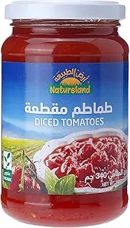 Natureland Tomatoes Diced, 340g - Pack of 1, Red