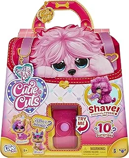 Little Live Scruff-A-Luvs Cutie Cuts: الحلاقة والكشف والأناقة والحيوان الأليف الإنقاذ القطيفة - الجرو الوردي