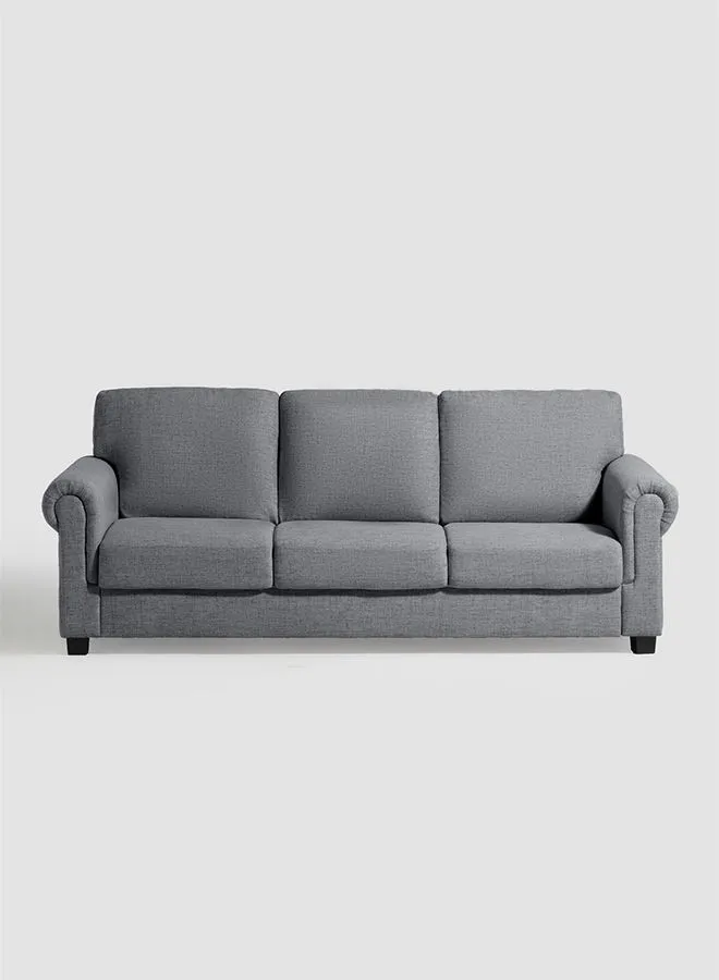 Amal Sofa Economical - Dark Grey Couch - 221 X 84 X 81 - 2 Seater Sofa Relaxing Sofa
