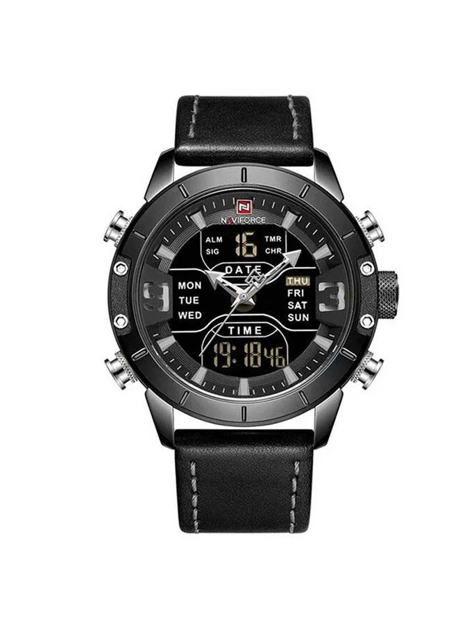 NAVIFORCE Men's Leather Analog/Digital Wrist Watch NF9153L