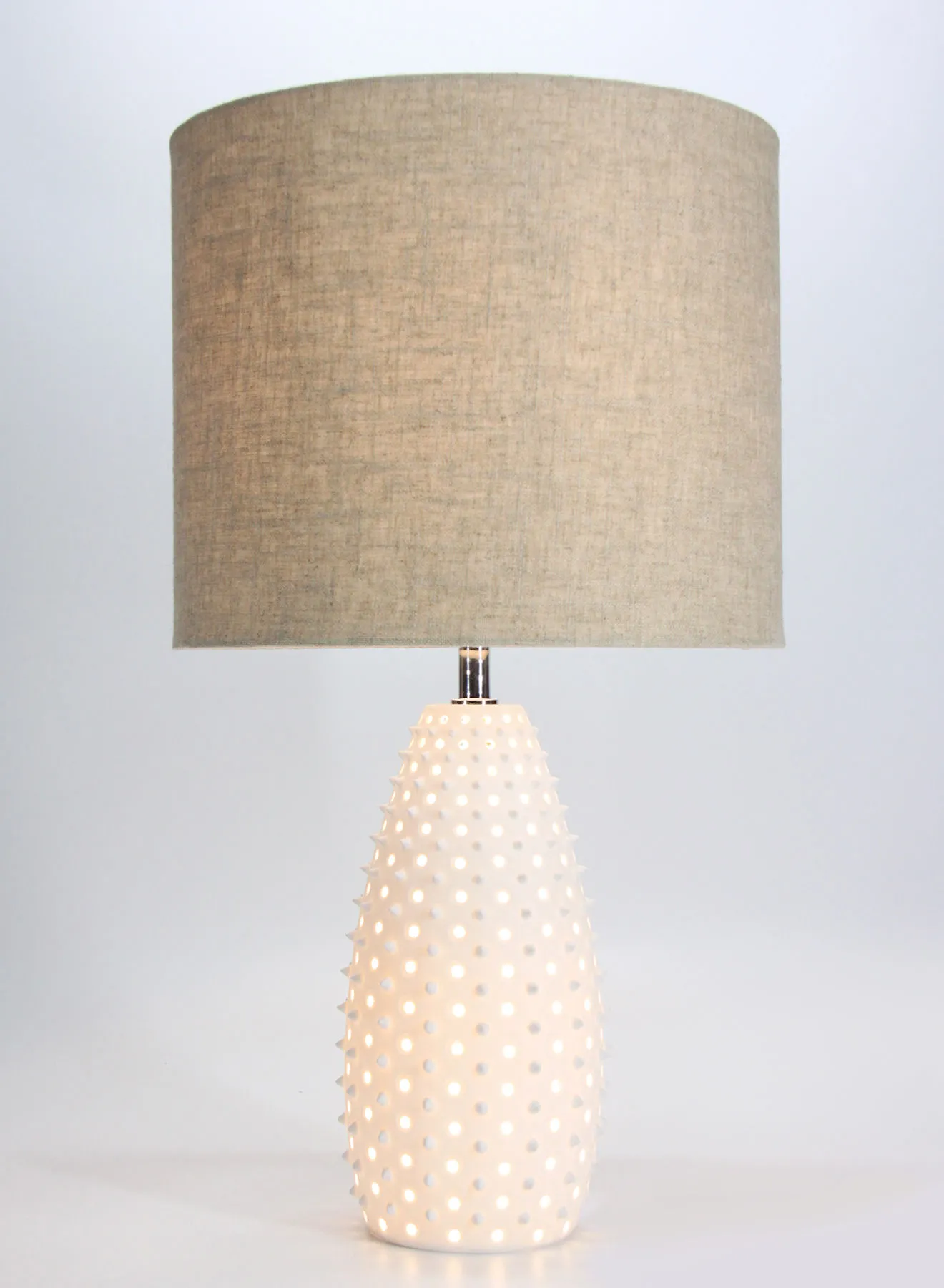 Switch Spike Porcelain Table Lamp | Lampshade Unique Luxury Quality Material for the Perfect Stylish Home D182-54 White 33.5x33.5x41.5cm