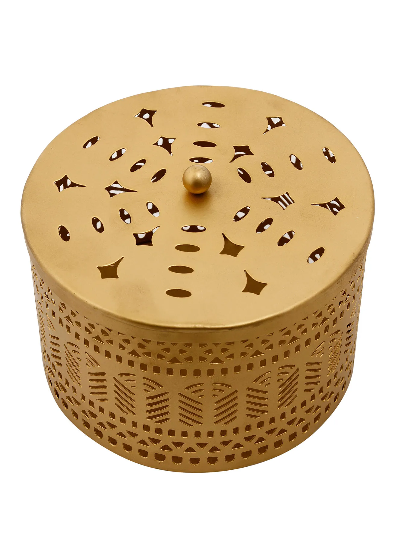 Hometown Decorative Candle Holder Gold 13x8cm