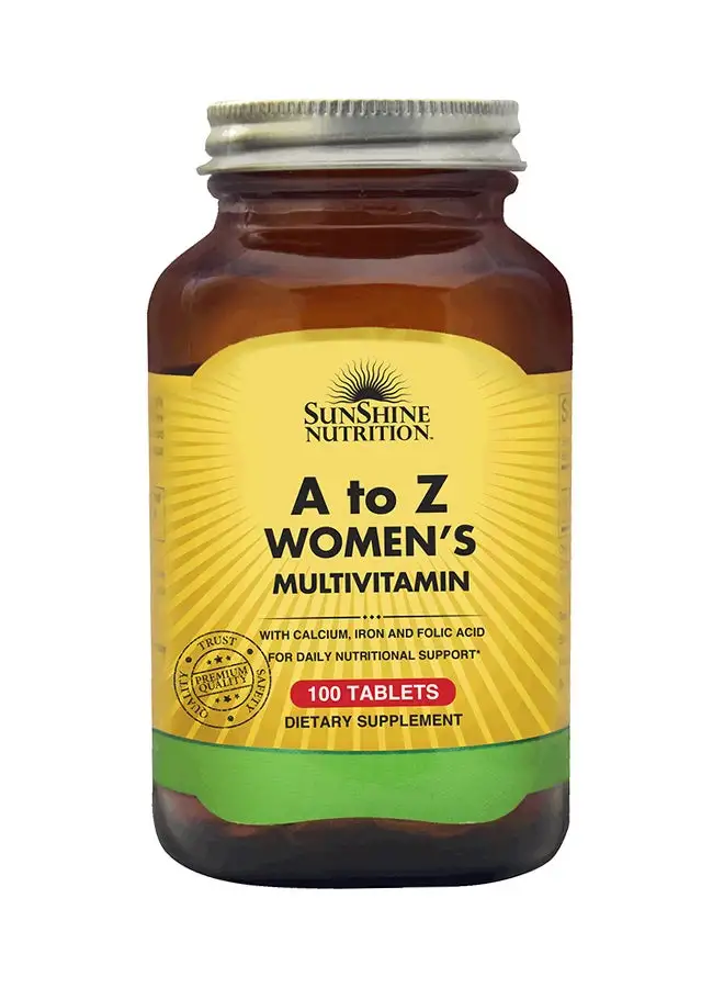 SUNSHINE NUTRITION A To Z Women's Multivitamin Dietary Supplement 100 Tablets