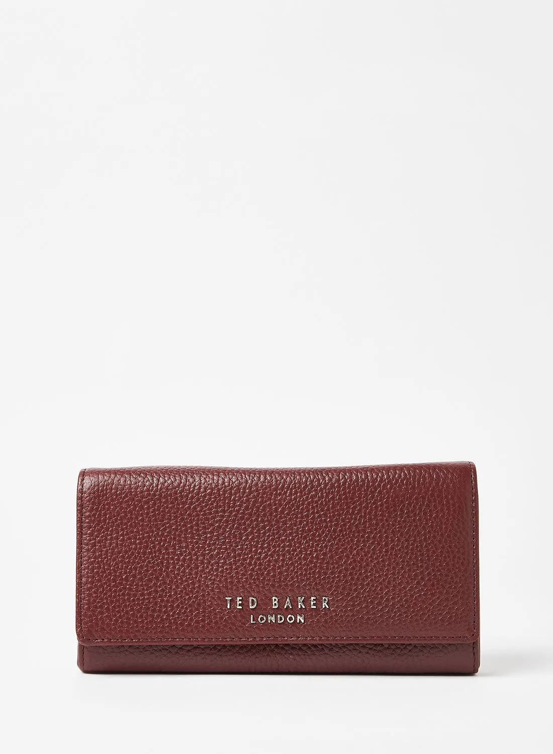 Ted Baker Logo Detailed Clutch Maroon