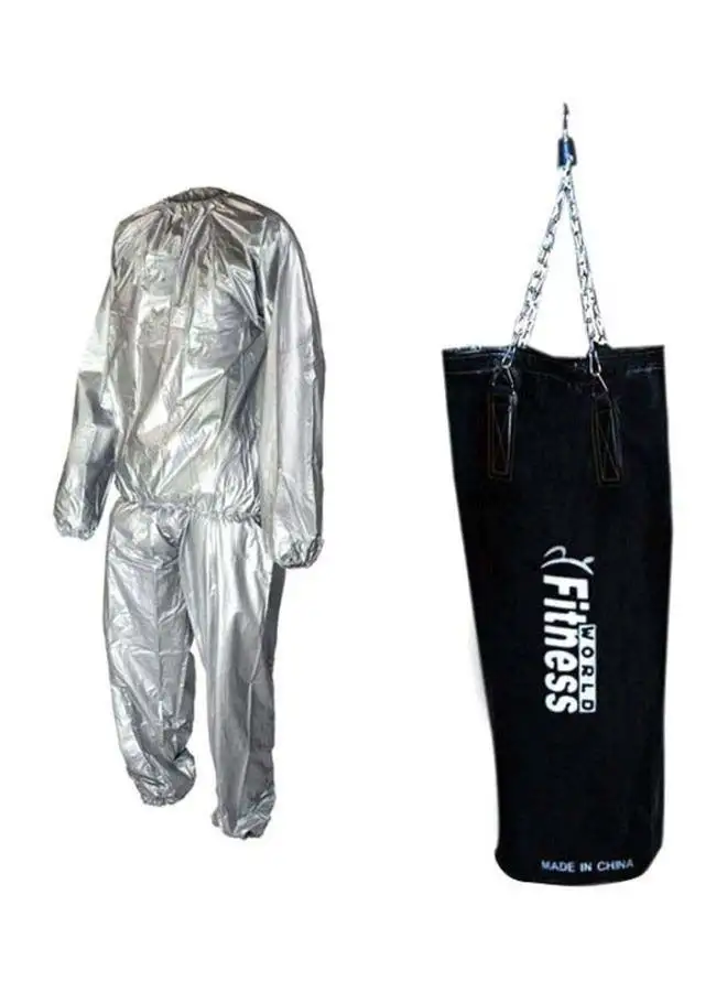 Fitness World Empty Sand Bag With Sauna Suit