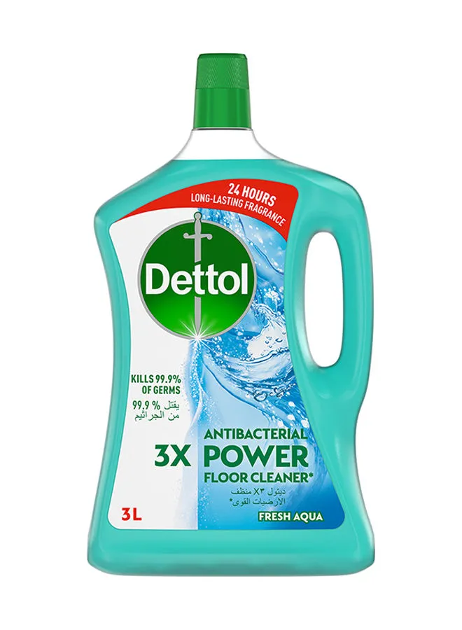 Dettol Aqua Antibacterial Power Floor Cleaner Blue 3Liters