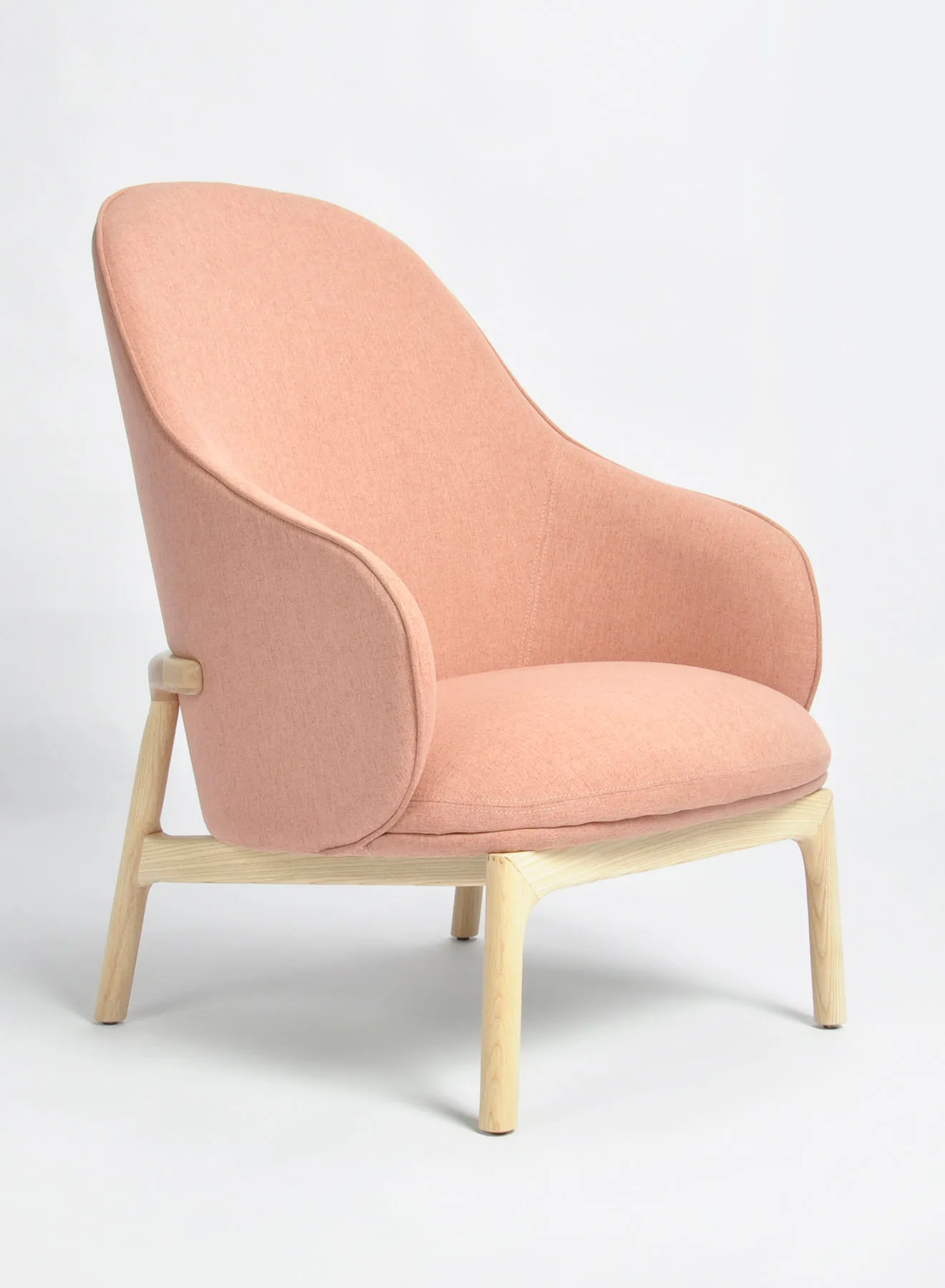 Switch Armchair In Pink Wooden Chair Size 68 X 77 X 75
