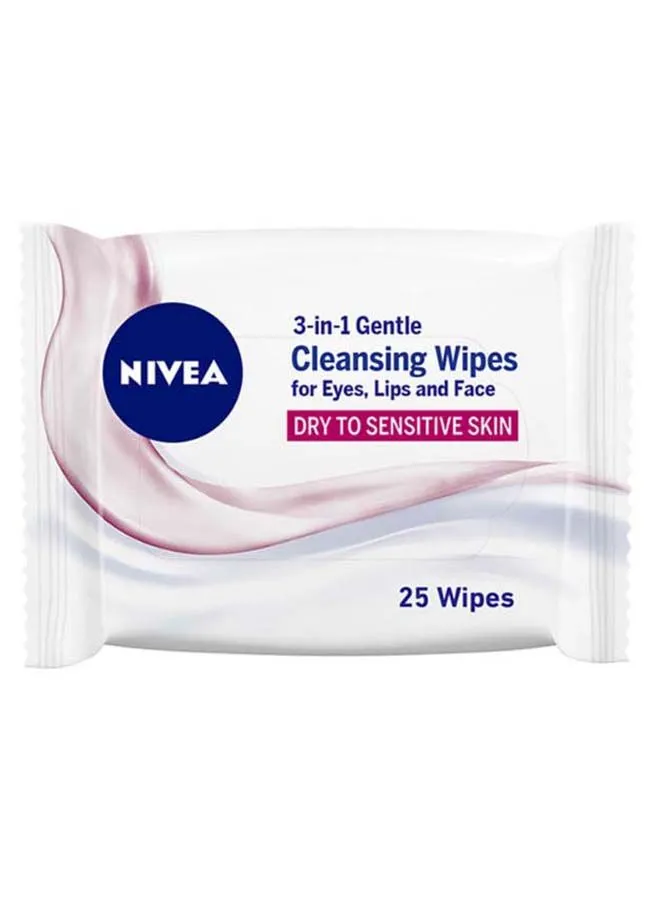 NIVEA 25-Piece 3-In-1 Cleansing Wipes