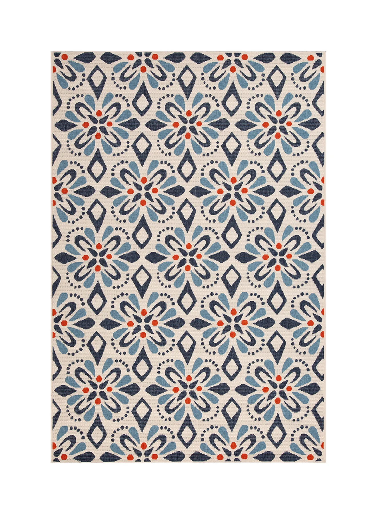 ebb & flow L. Tributary Outdoor Unique Luxury Quality Material Carpet For The Perfect Stylish Home 5994W Blue/Ivory 280 x 380cm