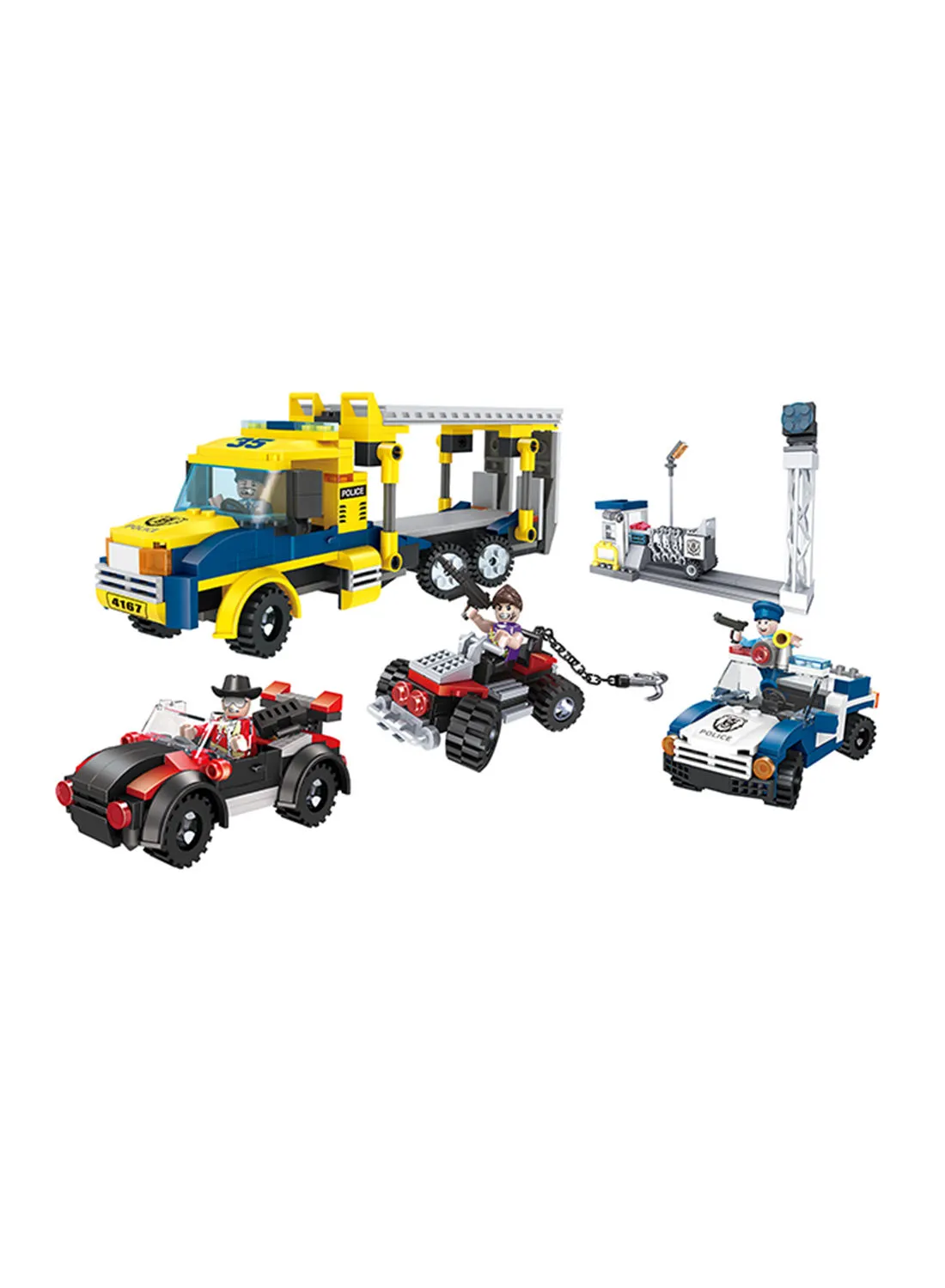 COGO 4167 550-Piece Police Series Non-Toxic Plastic Building Block Set For Kids, 6+ Years