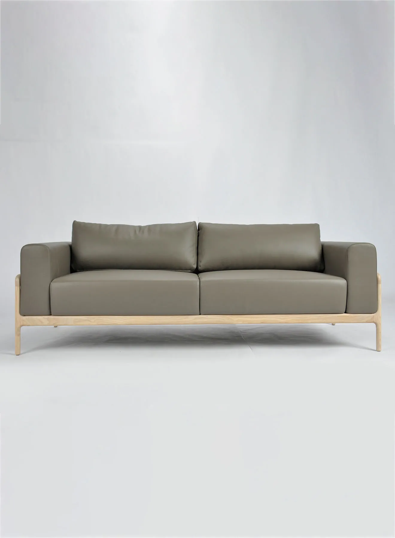 Switch Sofa - Grey Wood Couch - 213X88X70 - 2 Seater Sofa Relaxing Sofa