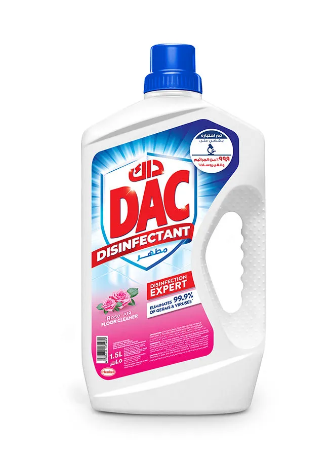 Dac Disinfectant With Total Protection Kills 99.9% Of Germs Rose Rose 1.5Liters