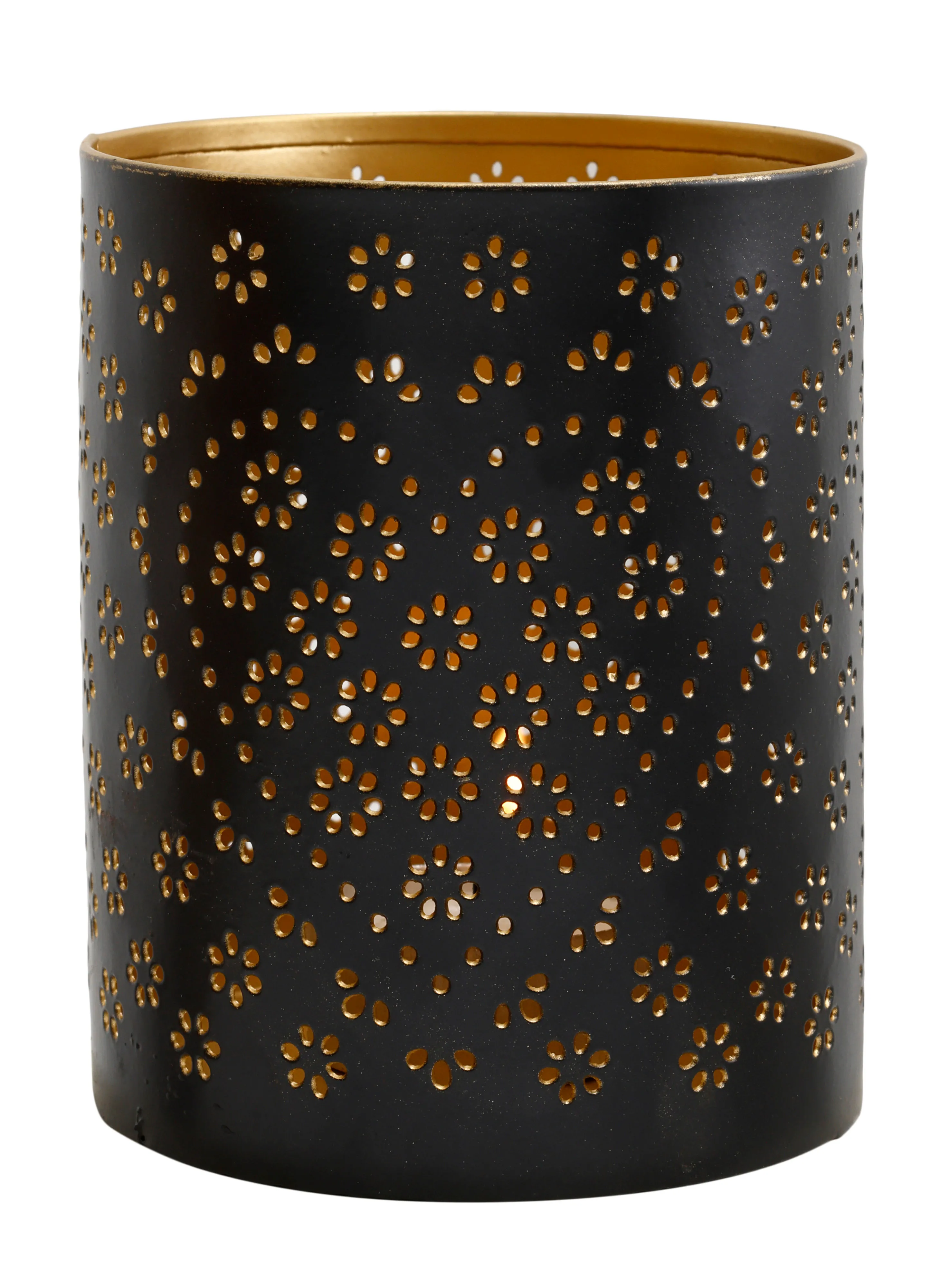 Hometown Decorative Elegant Candle Holder Black 10x8cm
